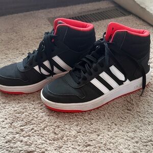 adidas Men's Black, White & Red High-Top Sneakers